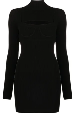 MONSE Kort ribstrikket bodycon-kjole