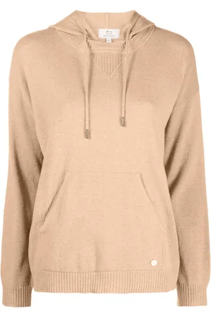 Woolrich Finstrikket hættetrøje med logoplade