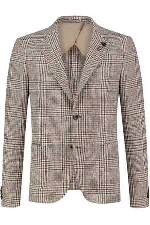 LARDINI Enkeltradet blazer med broche-detalje