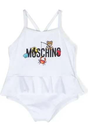 Moschino Badedragt med nederdelsdetalje og bamsetryk
