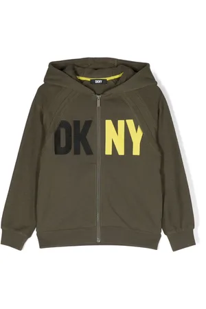 DKNY Hættetrøje med jacquard-logo og lynlås