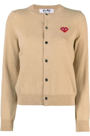 Comme des Garçons Cardigan med hjerte-motiv og knapper