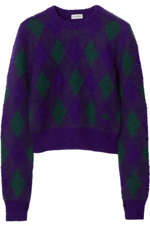 Burberry Cropped trøje i argyle-strik