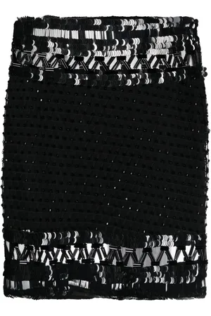 Alberta Ferretti Kort Ricamato nederdel i tyl med perler