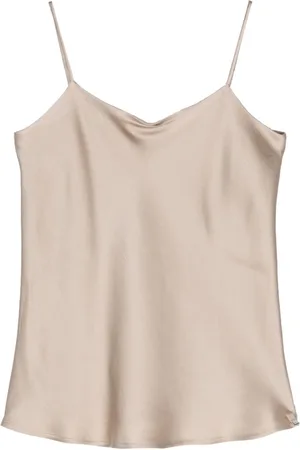 HERNO Tanktop i satin med vandfaldsudskæring