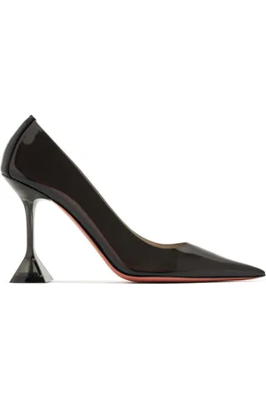 Amina Muaddi Ami Glass 95mm pumps med skulptureret hæl
