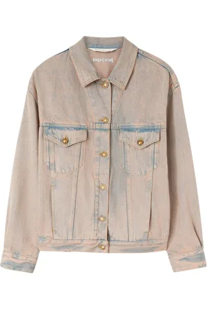 Palm Angels Denimjakke med bleget effekt