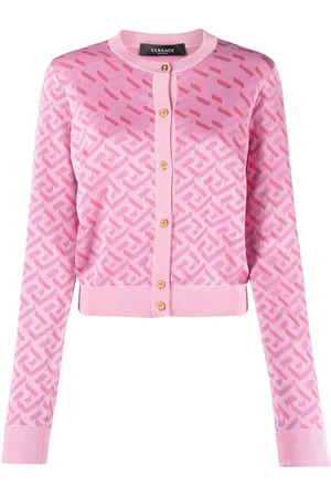 VERSACE La Greca cardigan med monogram