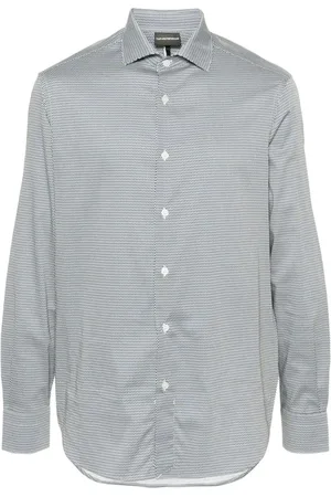Emporio Armani Langærmet skjorte med bølgetryk