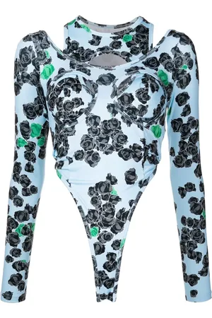 Natasha Zinko Langærmet bodysuit med rose-tryk