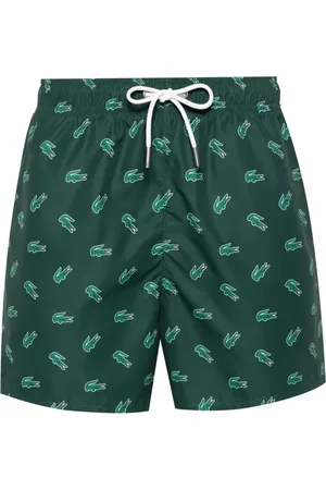 Lacoste Badeshorts med krokodilletryk og snoretræk
