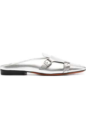santoni Metalliske mules i læder