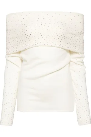 Camilla Strikket top med off-shoulder-snit
