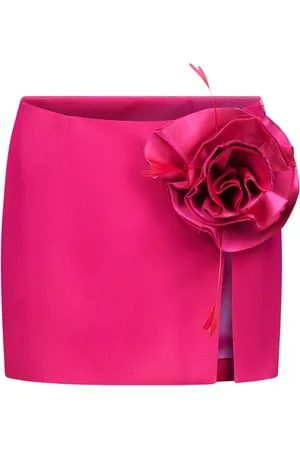 AREA Kort nederdel med blomsterapplikation