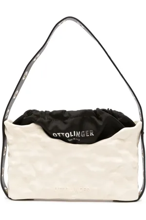 OTTOLINGER Logopræget skuldertaske i læder