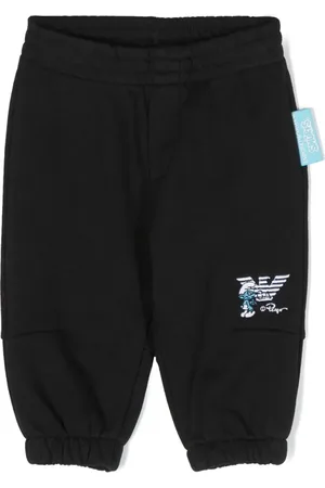 Emporio Armani Joggingbukser med smølf-broderi