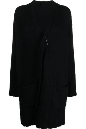 YOHJI YAMAMOTO Asymmetrisk cardi-frakke med V-hals
