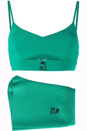 Etro Finstrikket kortholder med broderet logo