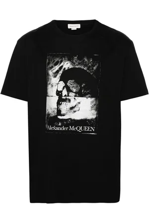 Alexander McQueen T-shirt med dødningehovedtryk