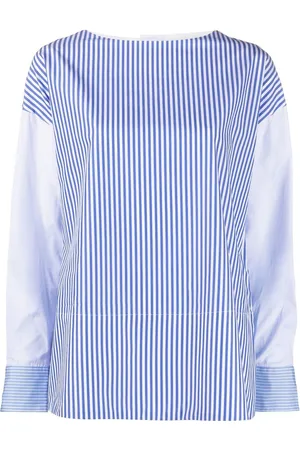 CO Stribet bluse med patchwork