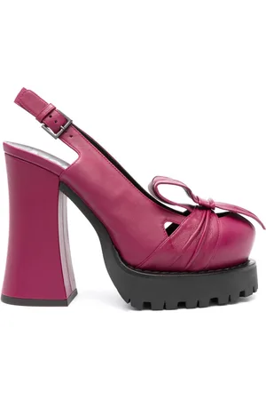 Moschino 130mm slingback-pumps i læder