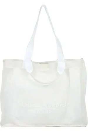 Maison Margiela Stor quiltet tote med broderet logo