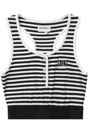 Musium Div. Cropped tanktop med striber