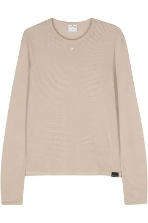 Courrèges Langærmet T-shirt i mesh-design