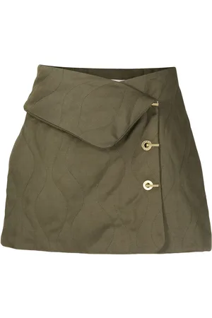 DION LEE Kort nederdel med quiltet finish