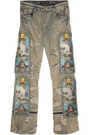 Who Decides War Unfurled jeans med slitageeffekt i finishen