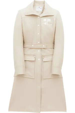 Courrèges Trenchcoat med logomærke