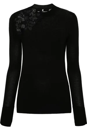 ERMANNO SCERVINO Sweater med blomstrede blonder