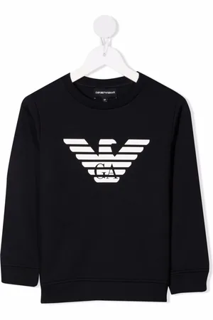 Emporio Armani Sweatshirt med rund hals og logotryk