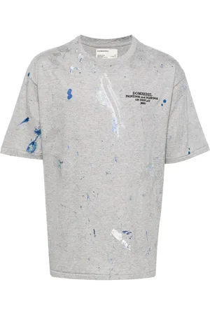 DOMREBEL Fizz T-shirt i bomuld med malingssprøjt