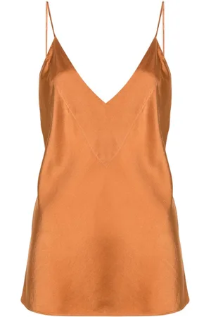 FORTE FORTE Top i satin med V-hals
