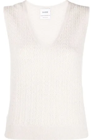 Barrie Kashmirtop med V-hals