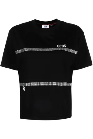 GCDS T-shirt med rhinsten-striber