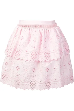 Alberta Ferretti Kort broderet nederdel