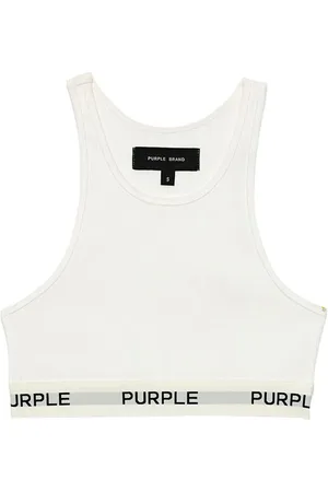 Purple Brand Cropped top med logobånd