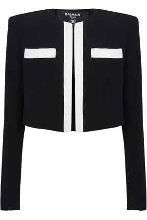 Balmain Cropped Spencer jakke i crepe