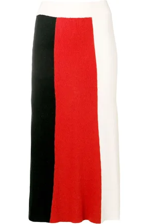 Cashmere In Love Strikket nederdel med colourblocking