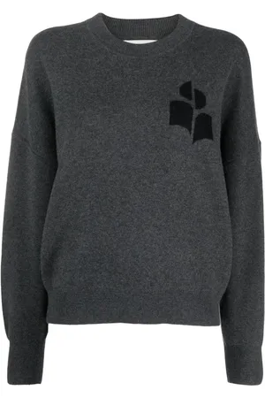 Marant Etoile Intarsiastrikket Atlee trøje med logo