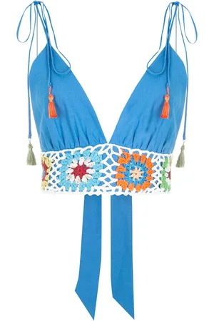 Olympiah Cropped top med hæklet kant