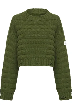 Maison Margiela Trøje med slitageeffekt og logoapplikation