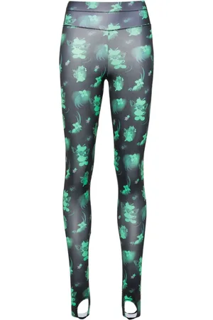 Chopova Lowena Neon leggings med tegneserie-tryk