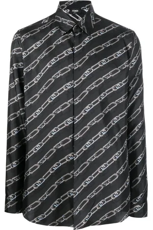 Fendi Silkeskjorte med FF-logotryk