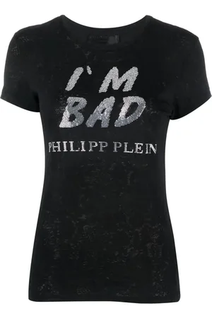 Philipp Plein Sweatshirt med logotryk og pailletter