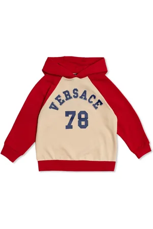 VERSACE Tofarvet hættetrøje med logotryk