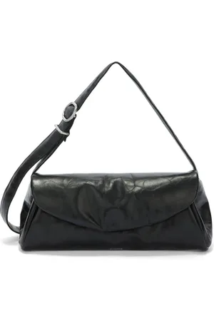 Jil Sander Cannolo Grande taske i læder
