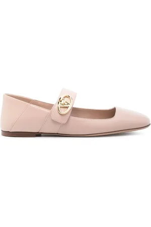VALENTINO GARAVANI Slingback-ballerinaer i læder med VLogo Signature